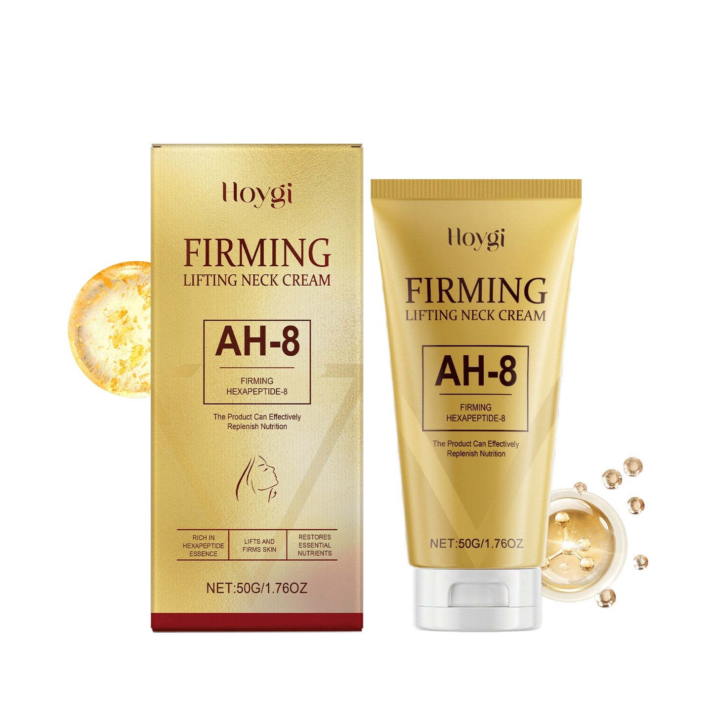 Anti-Aging Neck Cream with Hyaluronic Acid & Peptides - 50g Moisturizer & Firming Treatment