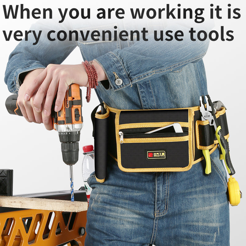 Electrician Tool Kit with Yellow Belt - Portable Durable Tool Bag for Repair & Storage