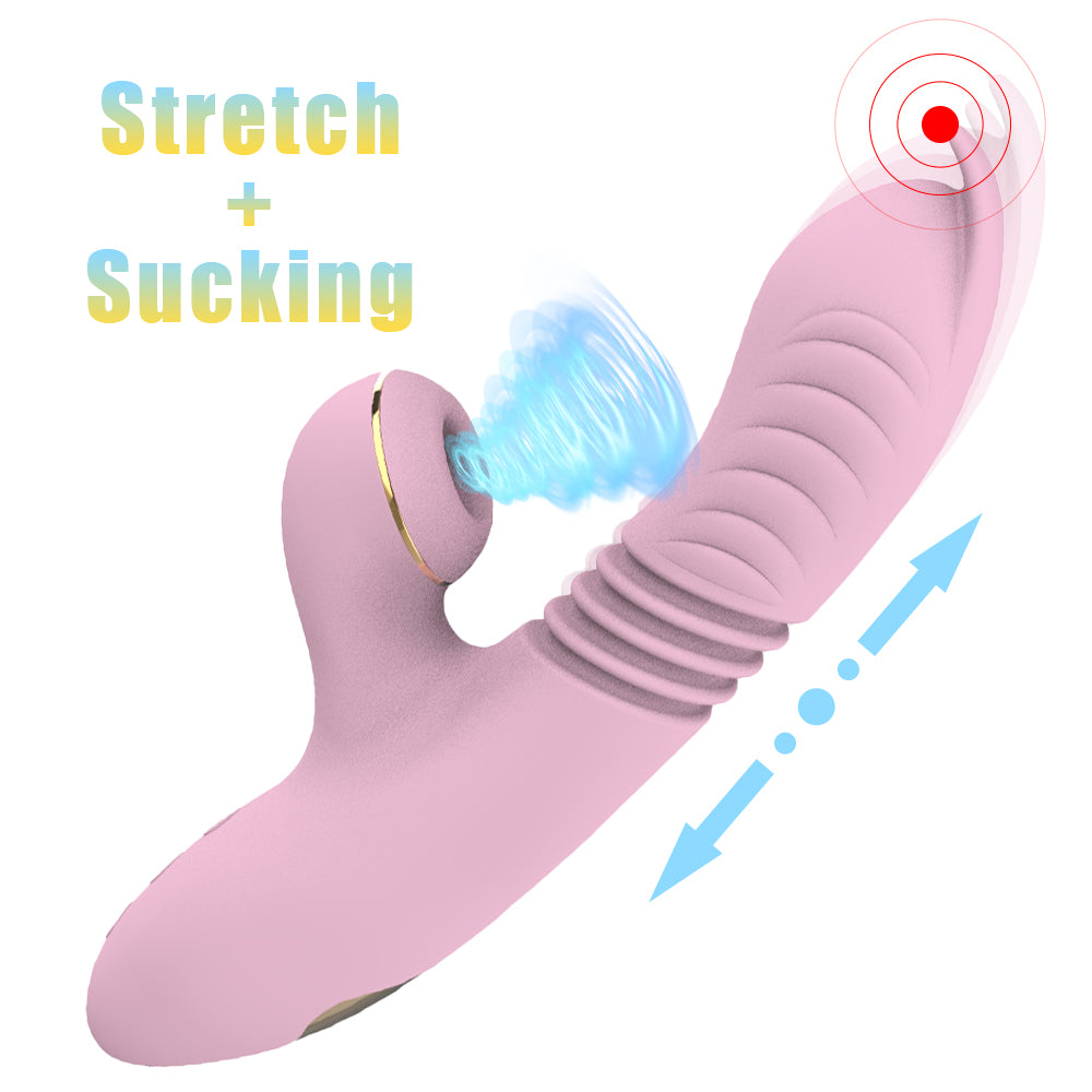 Thrusting G-Spot Vibrator - Pink Vibrating Dildo for Women