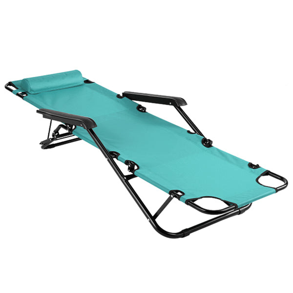 Portable Folding Reclining Chair - Green Outdoor Seating