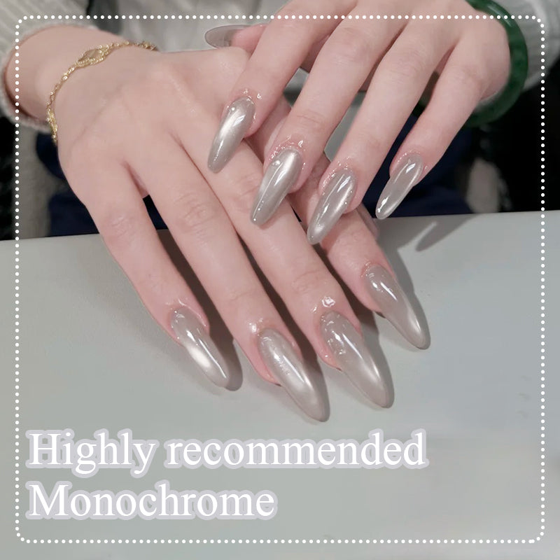 Magnetic Cat Eye Gel Nail Polish - Misty Grey Shimmer 10ml