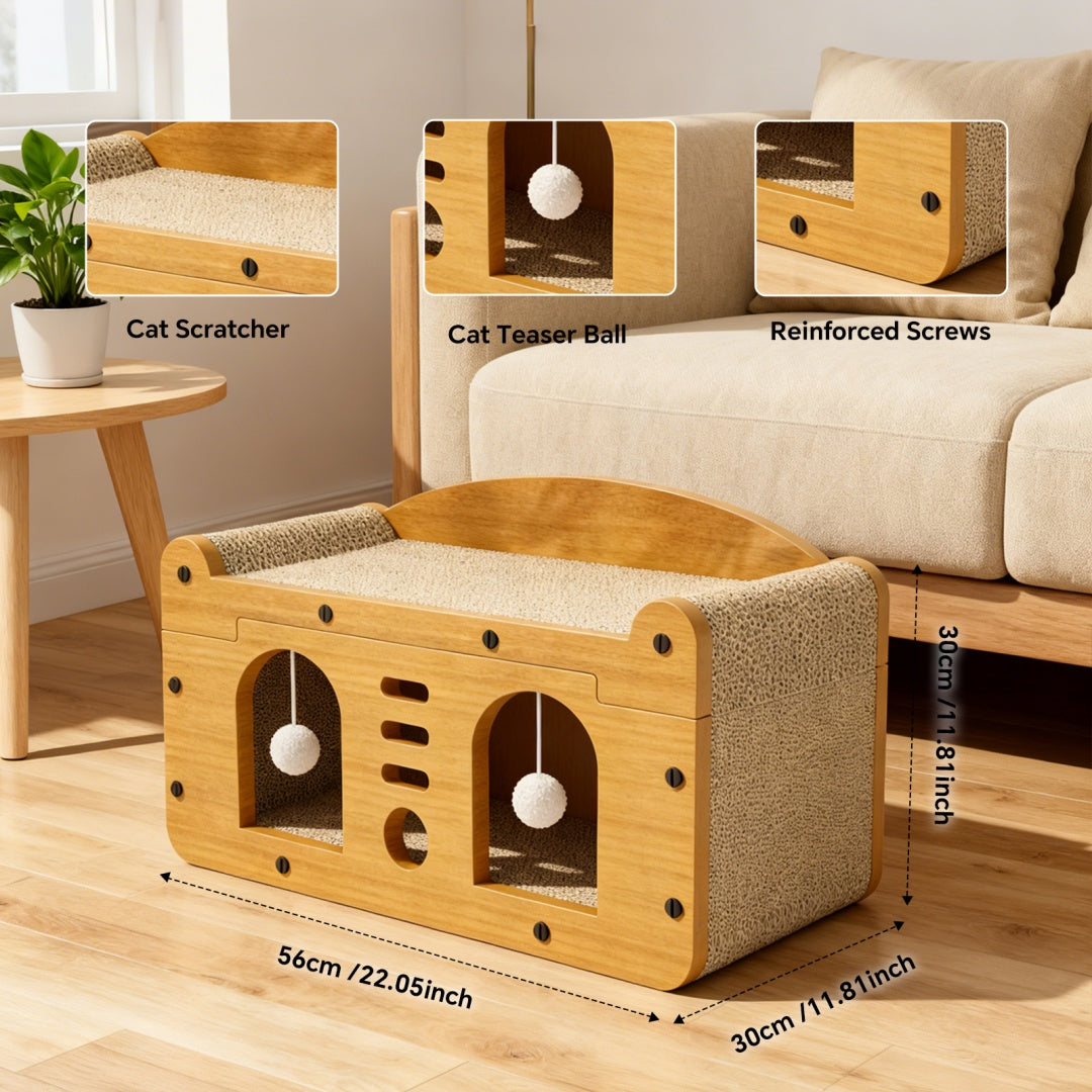 Self Pickup C-Shaped Sofa with Double Doors - 56cm Height, Pet Furniture