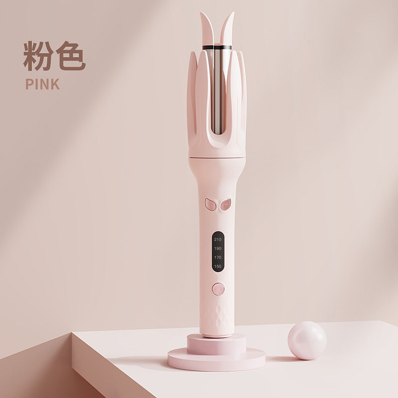 Automatic Curling Iron Pink with Negative Ion Technology, Long-Lasting Waves