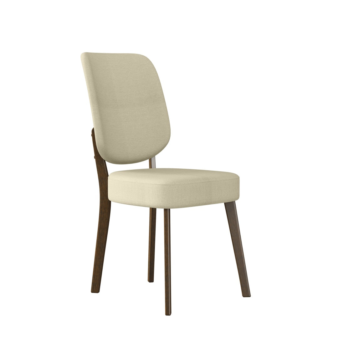 Mid-Century Modern Upholstered Dining Chairs Set of 2 - Oatmeal