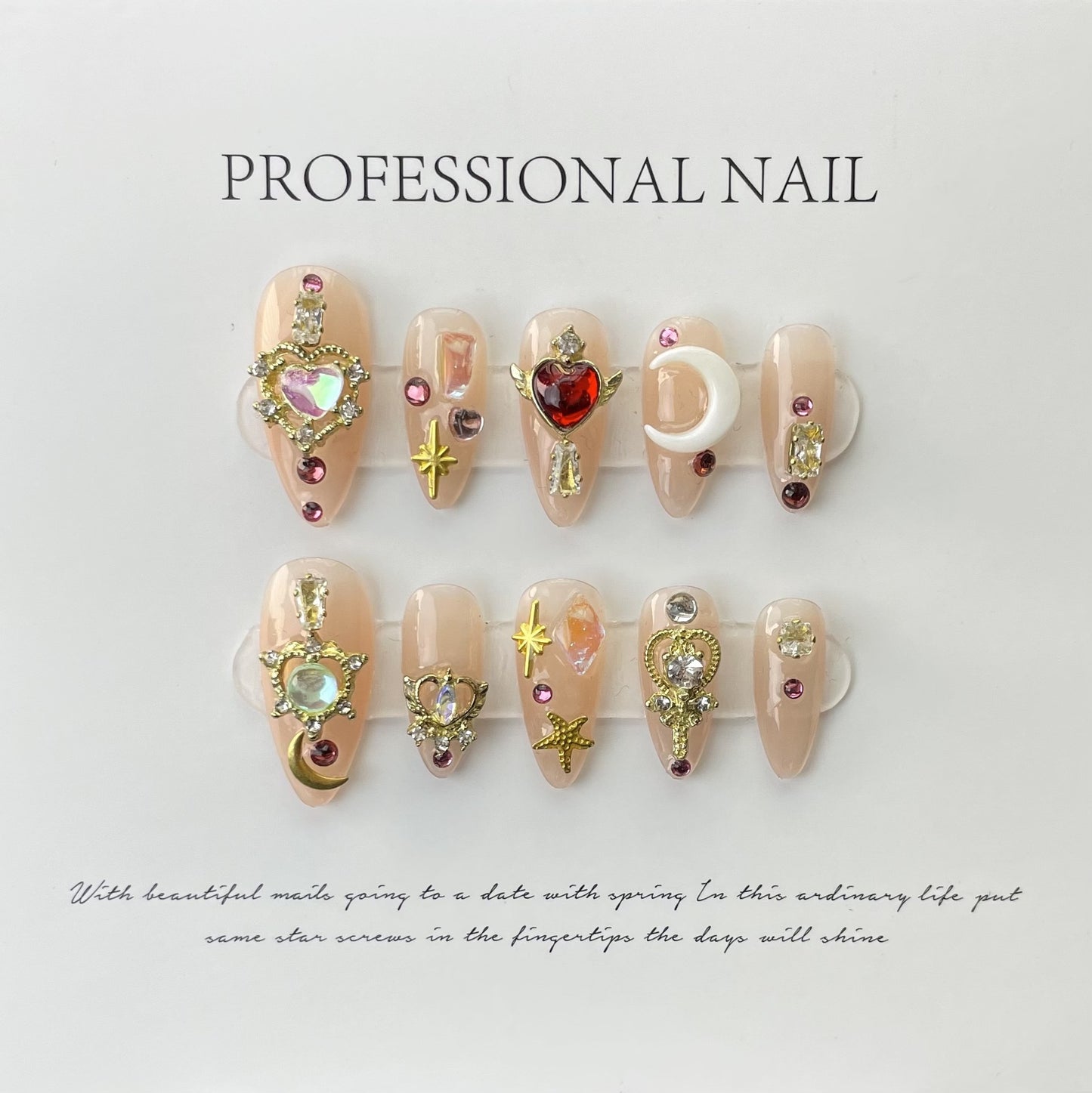Light Therapy Nail Art Stickers Set for Manicure & Pedicure - Handmade Design