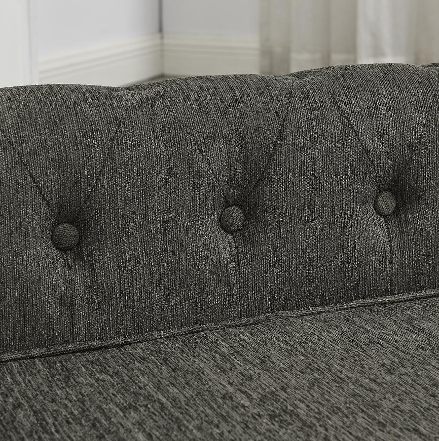 Elevated Large Dog Bed - Modern Rectangular Pet Sofa in Dark Grey