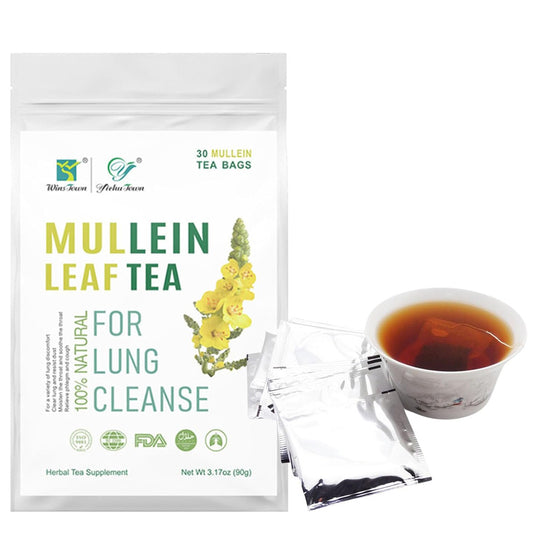 Natural Mullein Leaf Herbal Tea Blend - 30 Individual Tea Bags
