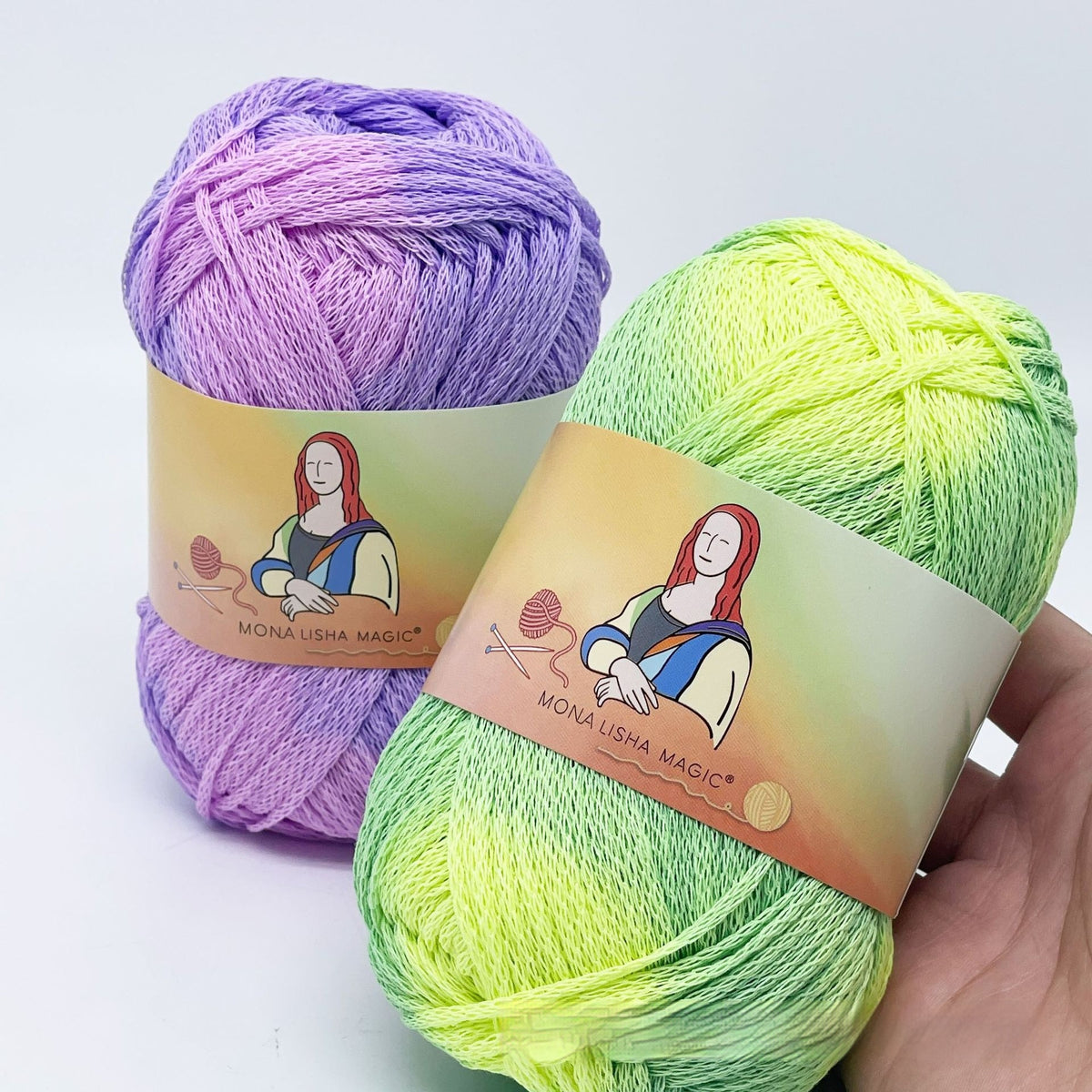 Cotton Wool Ball - Handmade Cotton Yarn for Weaving and Crafts - Green 10g
