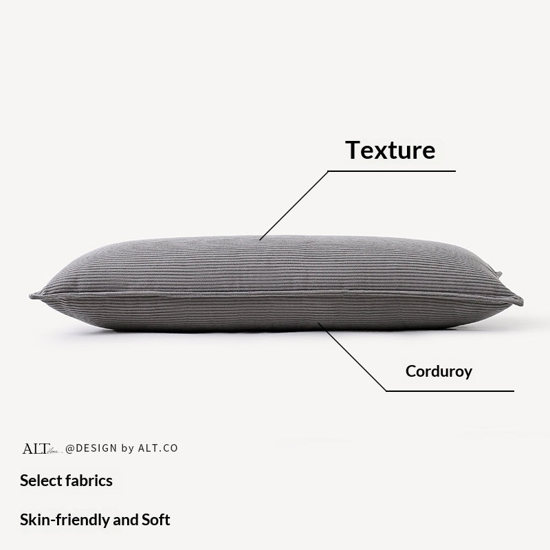 High-End Corduroy Sofa Cushion Set - Rectangular Throw Pillow with Cover & Insert