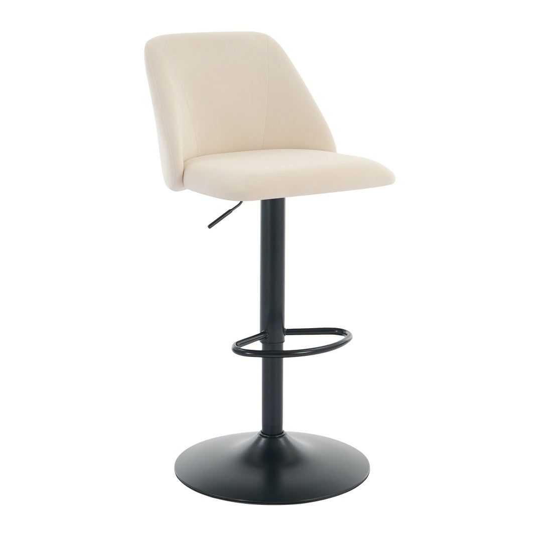 Adjustable Upholstered Swivel Bar Stools - Set of 1