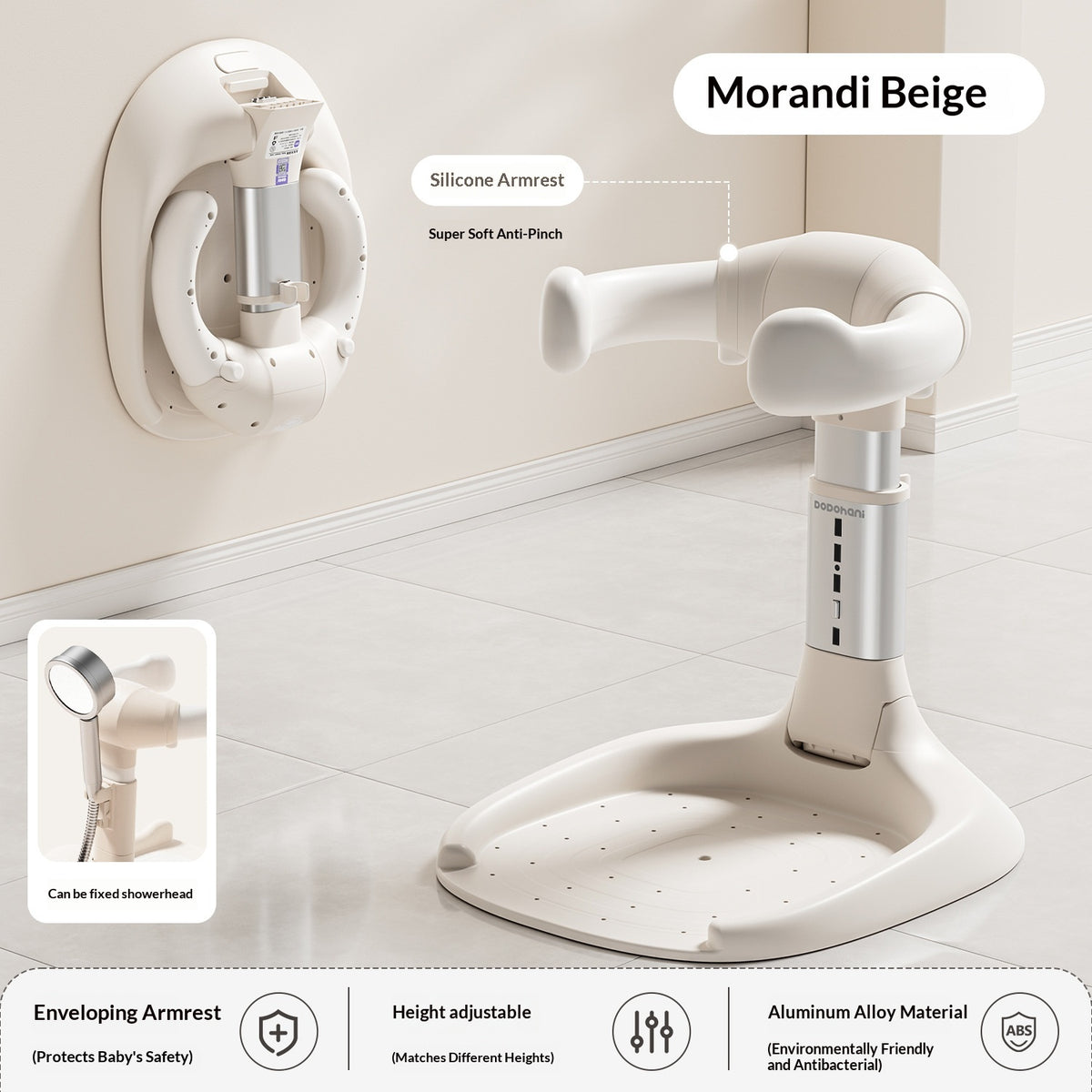 Foldable Baby Bathing Stand No Assembly Toddler Bathroom Storage