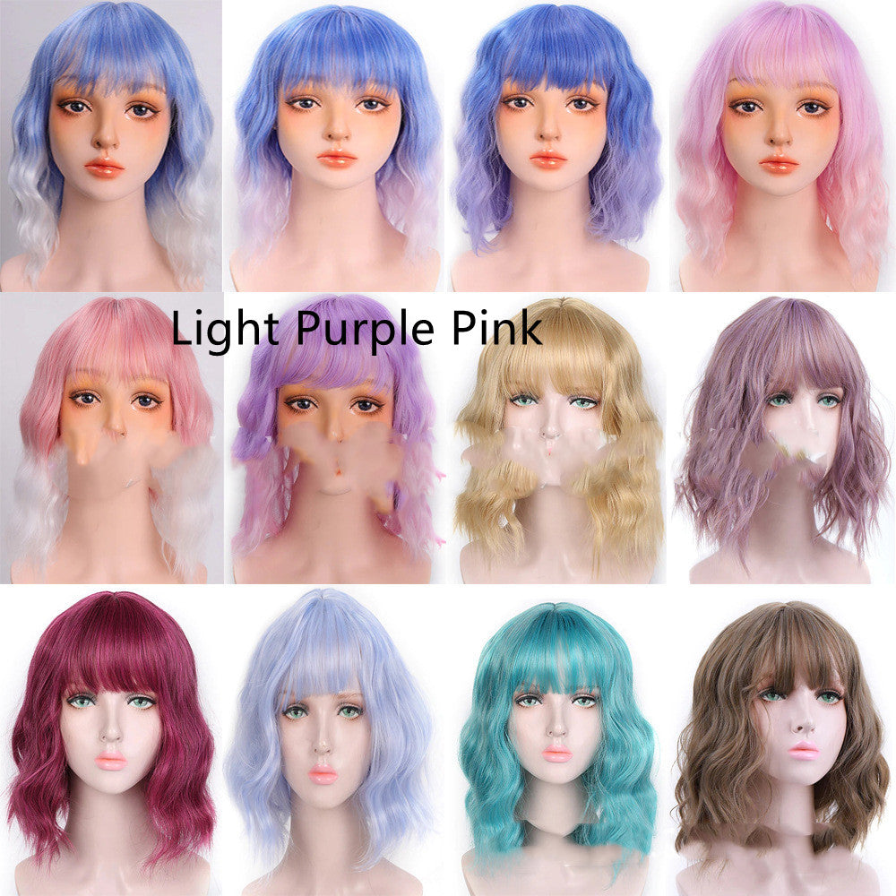 High Temperature Silk Hair Wrap - Curly Short Twist Headgear for Women