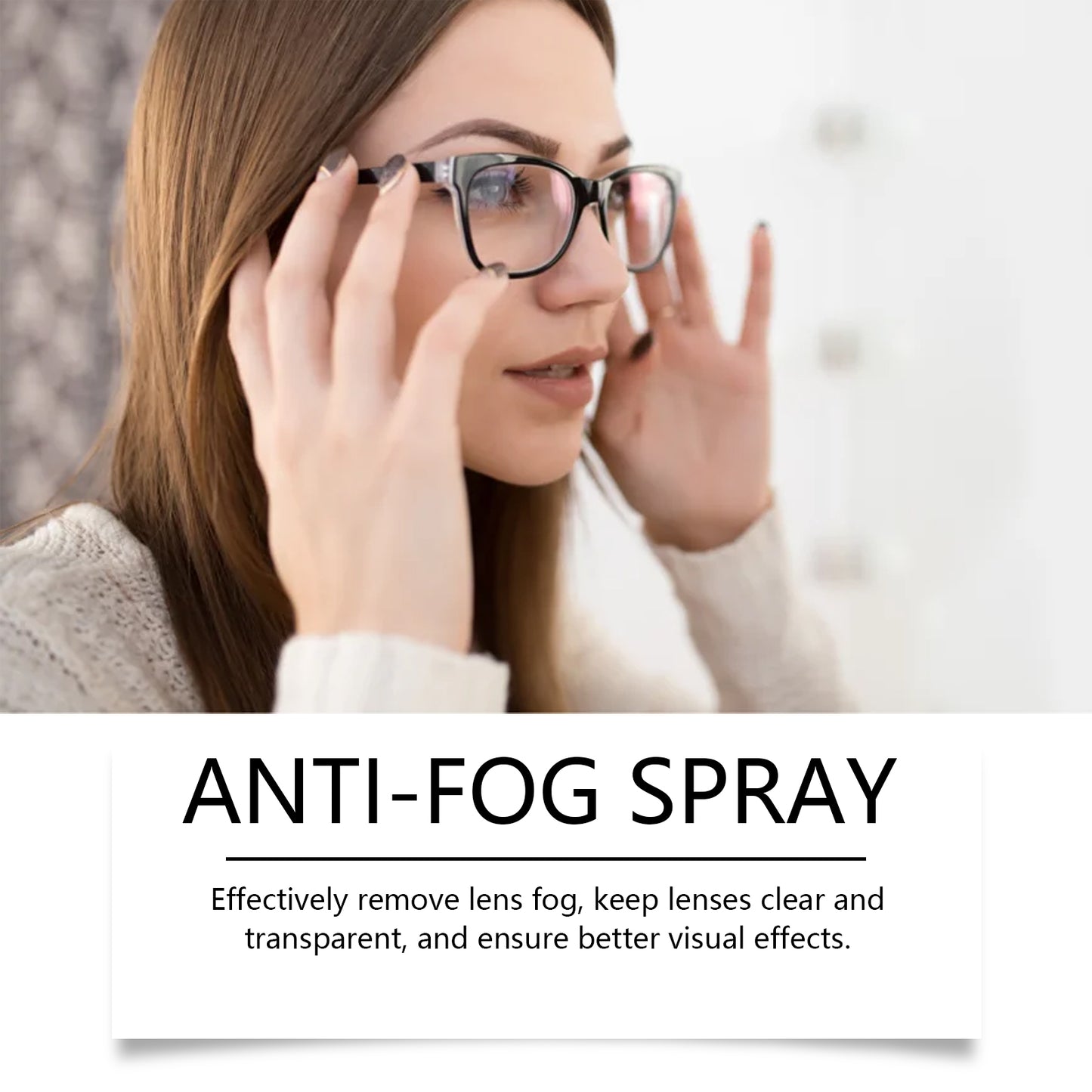 Anti-Fog Spray for Glasses - Waterproof Lens Cleaner