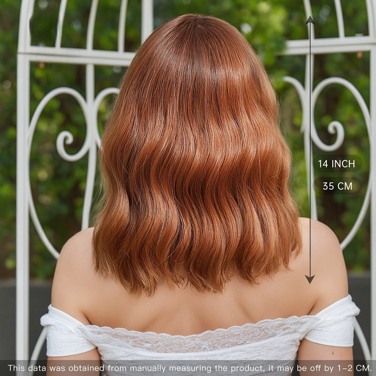 Women’s Short Curly Wig with Blunt Fringe and Middle Part – Multiple Sizes