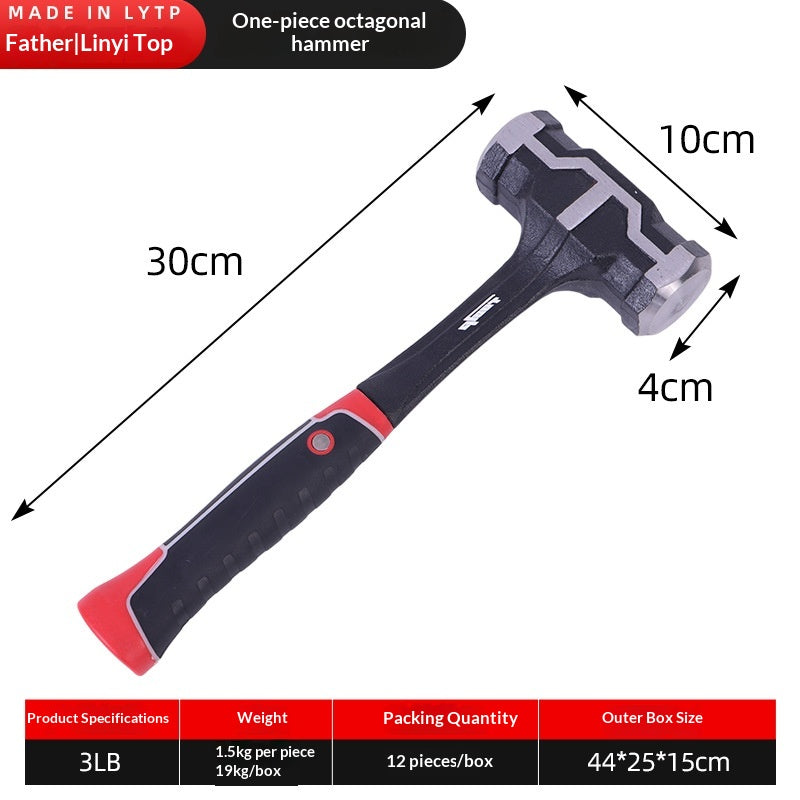 High-Carbon Steel Forged Hammer for Industrial & Household Use - Multiple Sizes