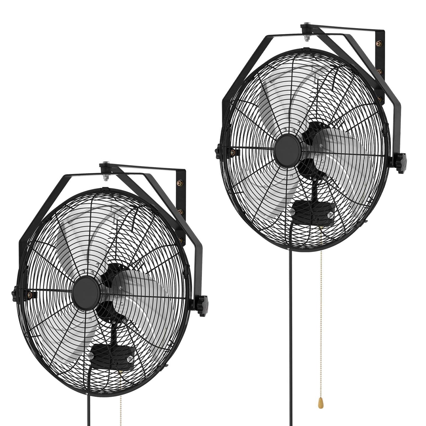 Wall Mount Fan 18 Inch Industrial Ceiling Fan with 3-Speed Adjustable Rotation