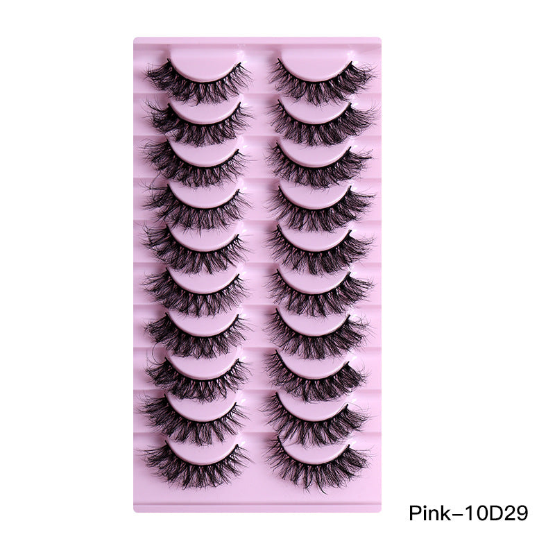 Natural Thick Curly False Eyelashes 10 Pairs Assorted Styles