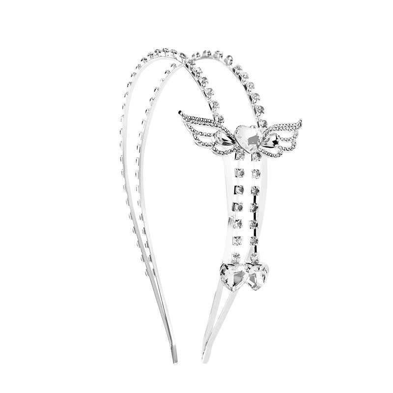 Fairy Crystal Wings Headband with Tassel - Women's Hair Accessory