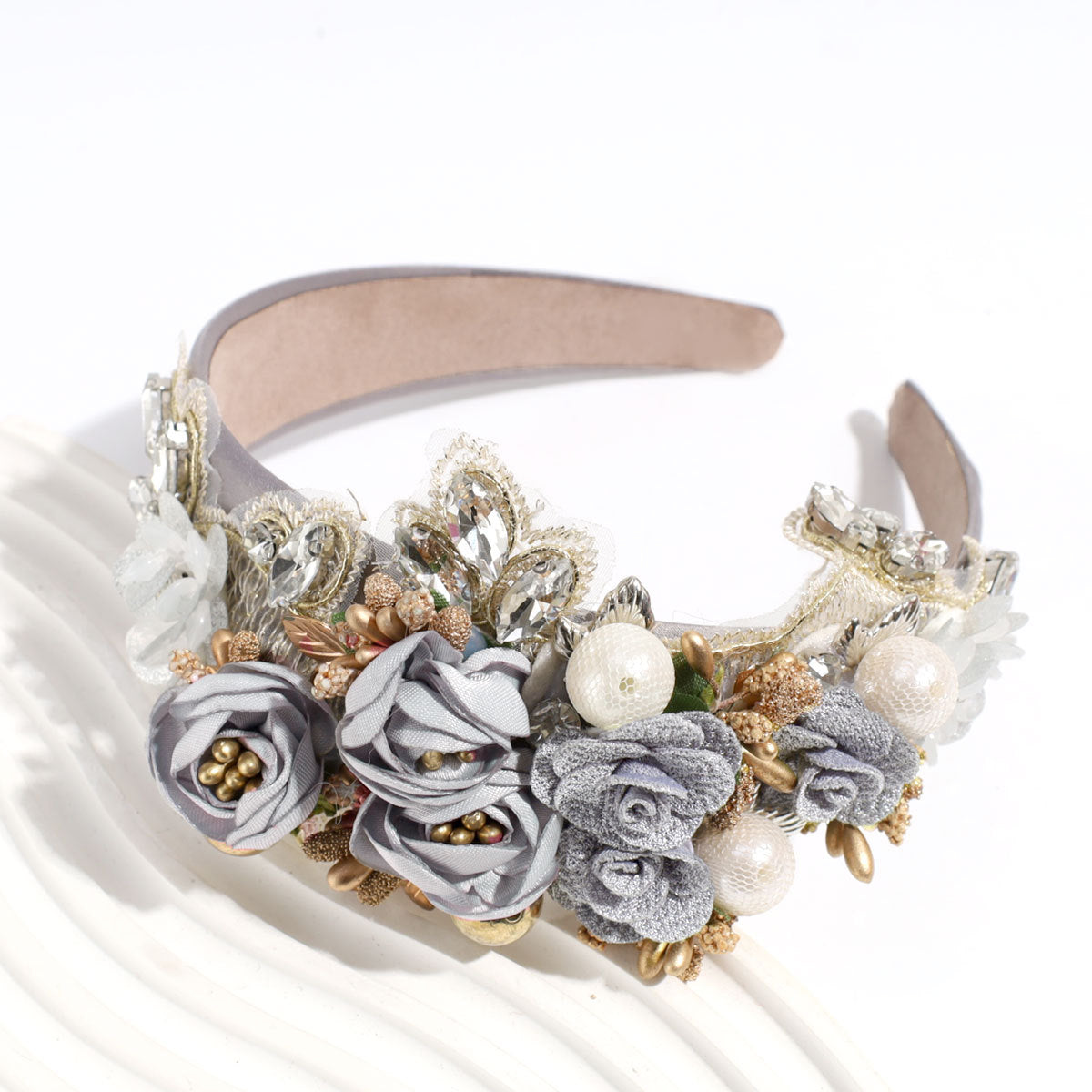 Baroque Rhinestone Pearl Headband – Multiple Colors