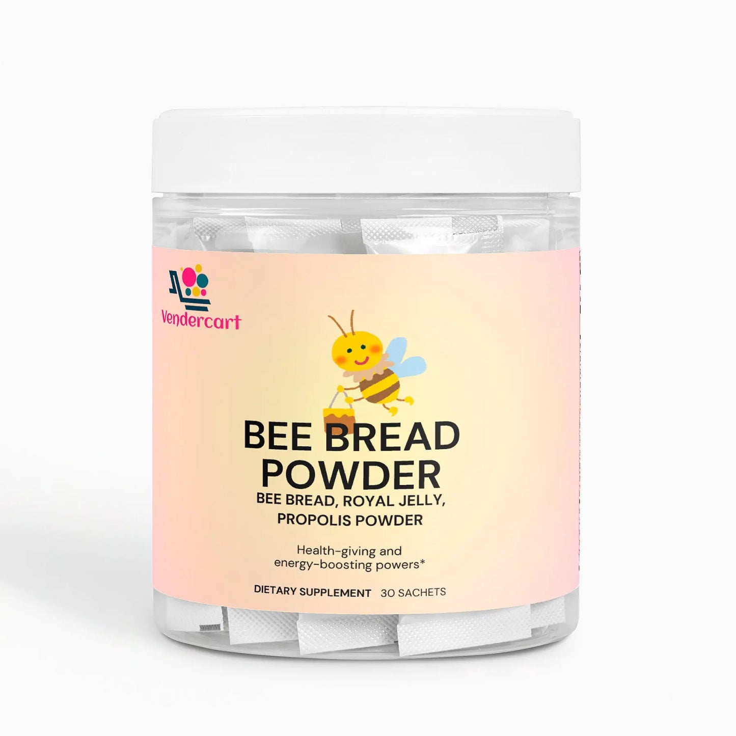 Bee Pearl Powder Supplement - Immune & Skin Support with Royal Jelly - 30 Pack