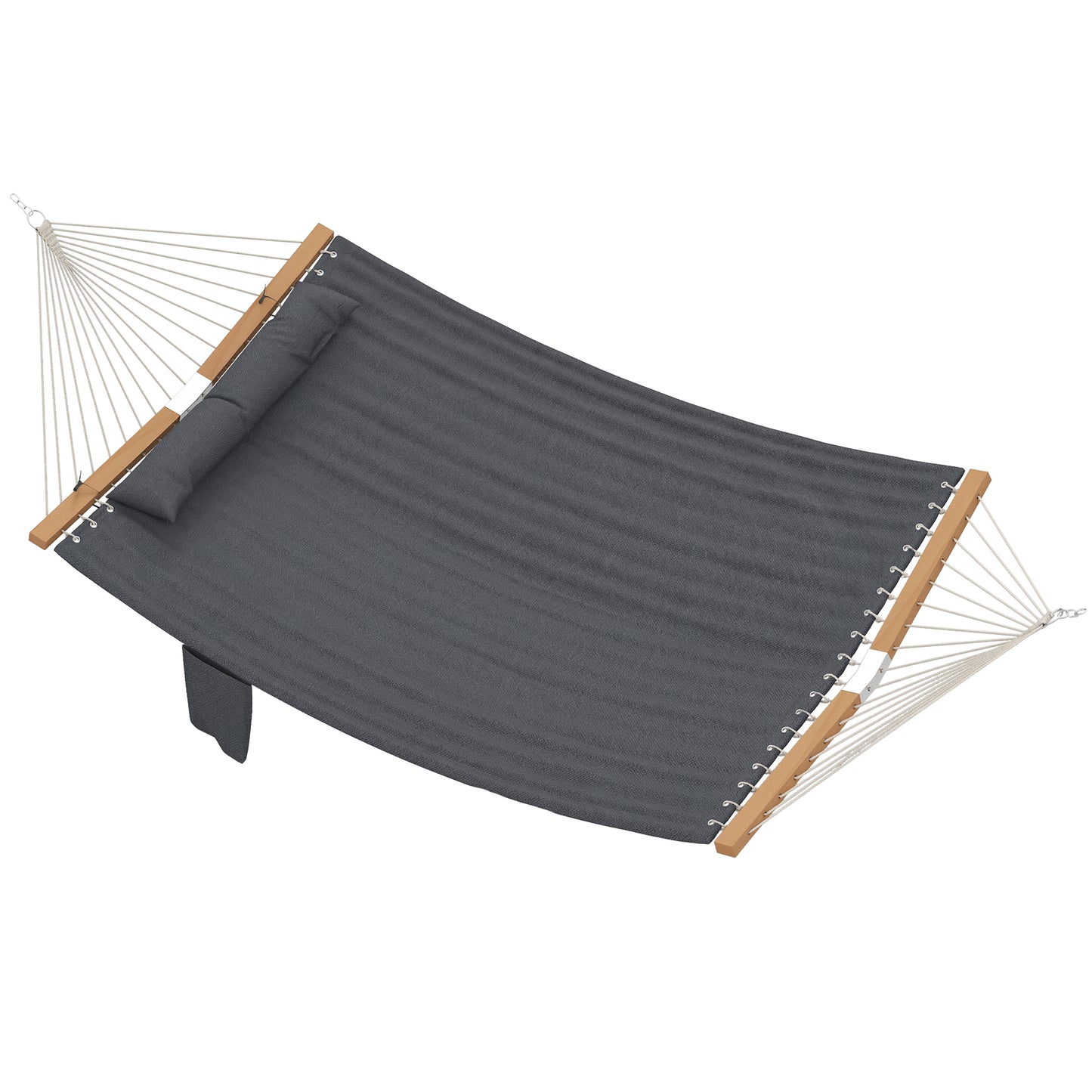 Double Hammock for 2 with Pillow & Pad - 440 lbs Capacity, Gray
