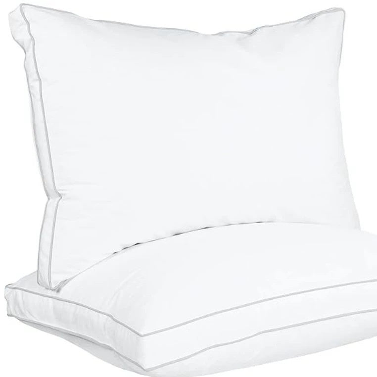 Hotel-Style Brushed Cervical Support Pillows for Better Sleep - Multiple Sizes & Quantities