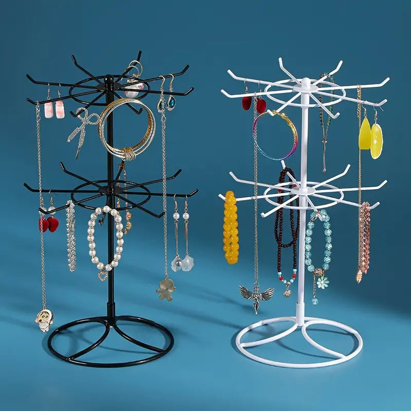 Night Market Display Stand for Small Goods Jewelry Lipsticks Dual-Tier Iron Shelf