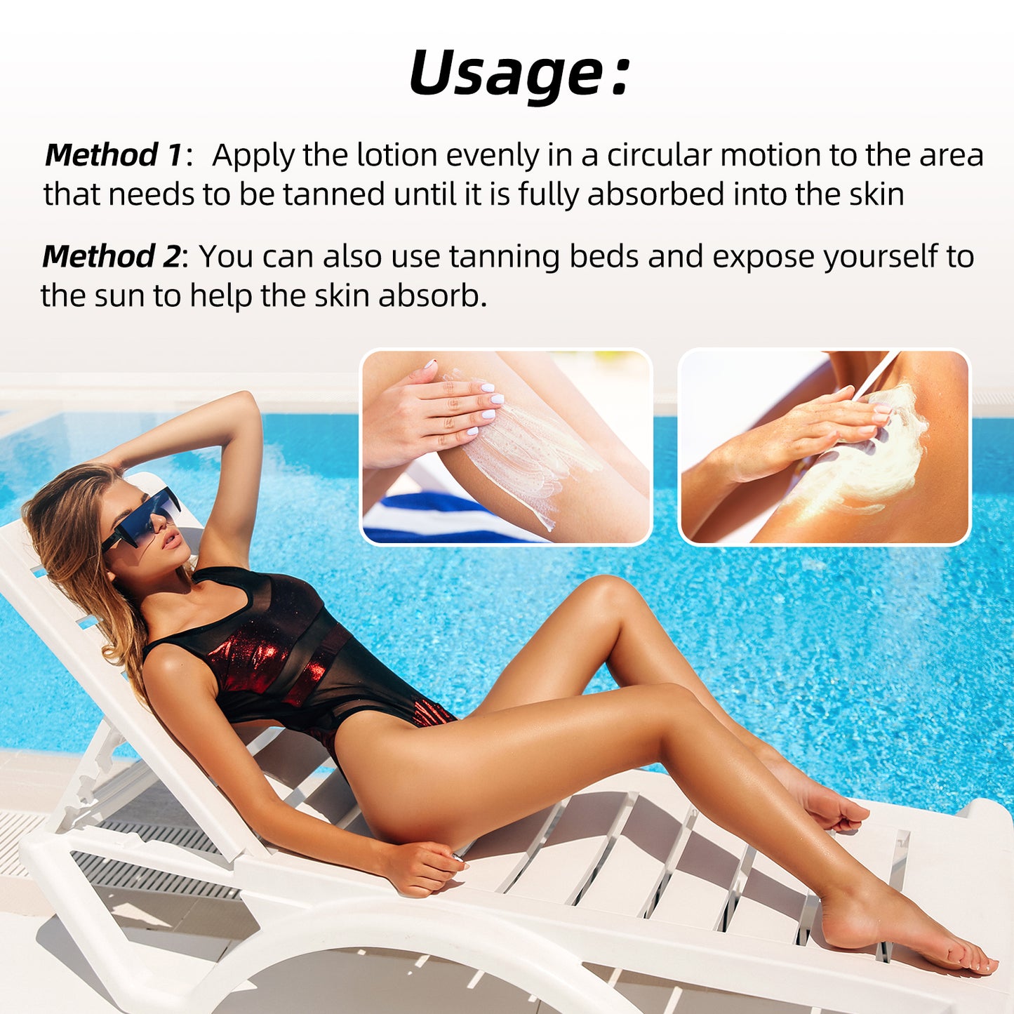 Sunless Bronzing Tanning Lotion - 300ml Moisturizing Coconut Formula