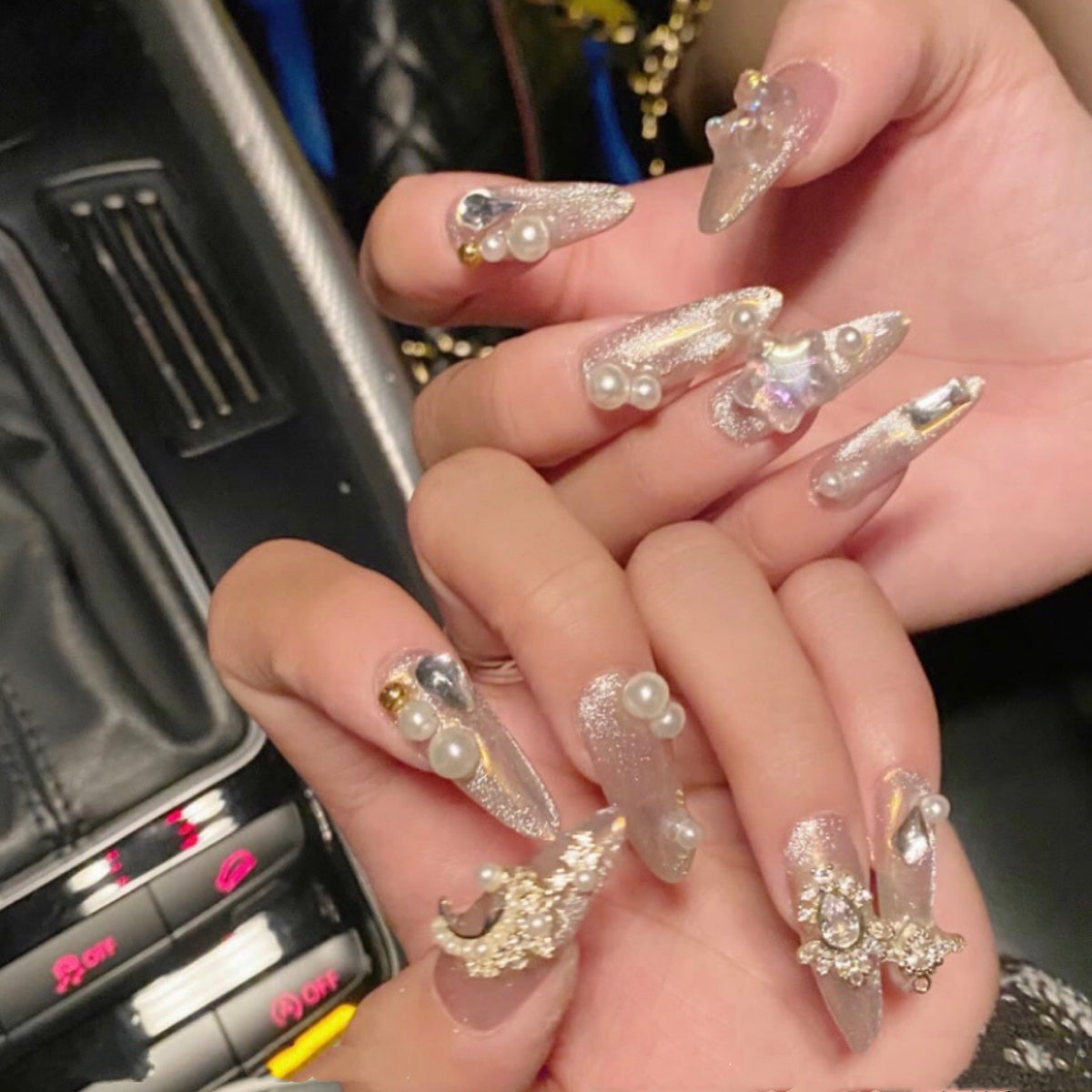 Wearable Nail Art Cat Eye Stickers & Accessories - Multiple Colors