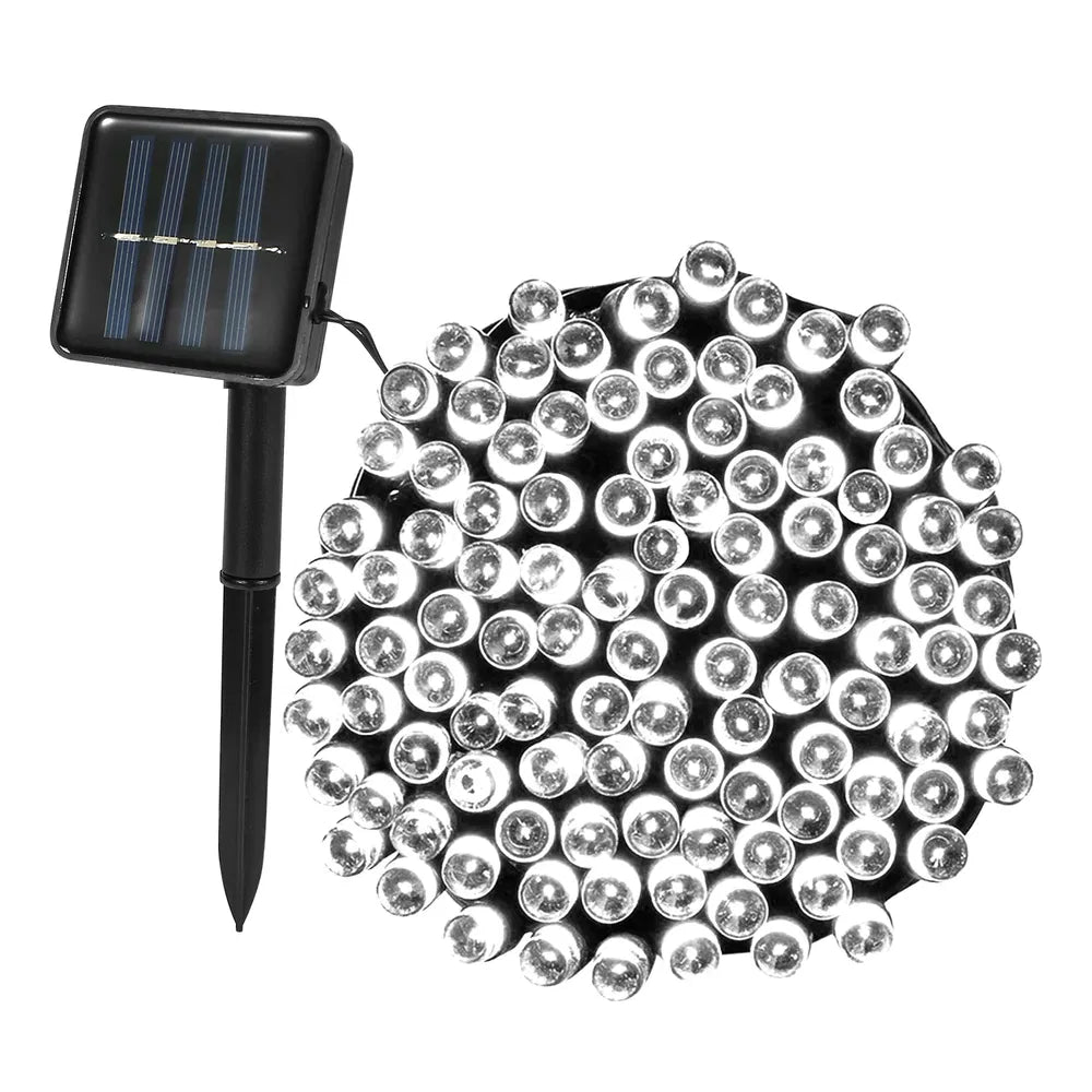Solar String Lights 12M 100 LEDs Multicolor Fairy Lights Waterproof with 8 Modes