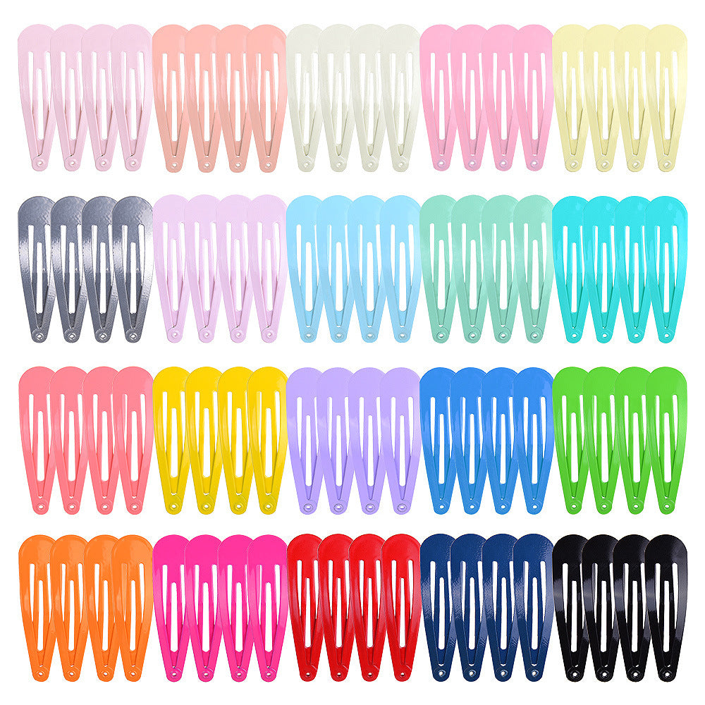 80-Piece Hair Clips Set, Metal Barrettes, 20 Colors