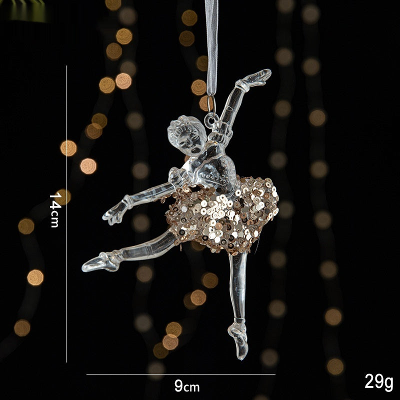 Christmas Sequin Acrylic Pendant Decorations for Holiday & Party Decor