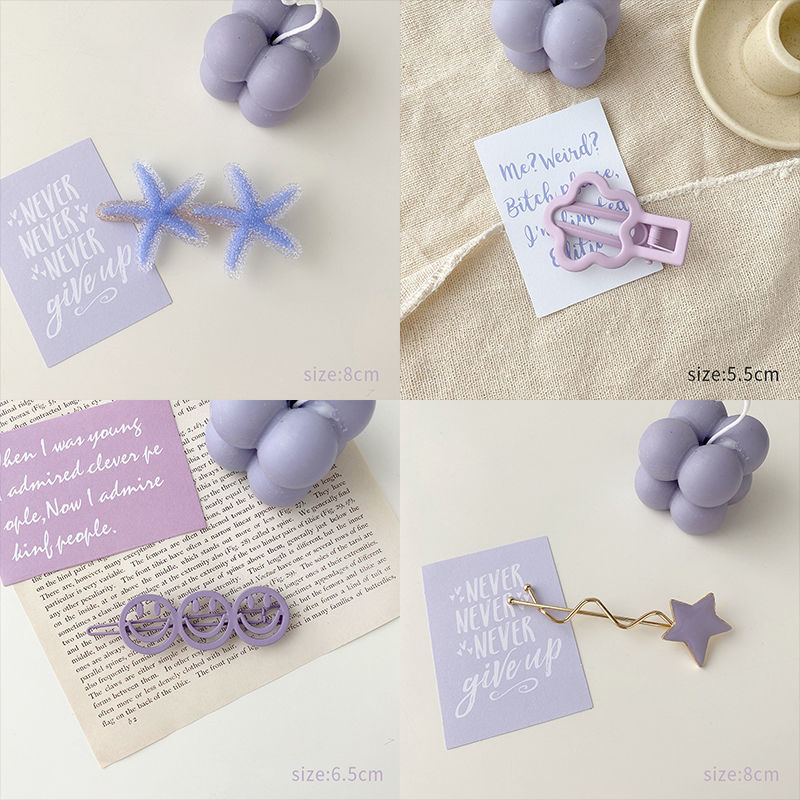 Purple Hairpin Set - 5 Pieces
