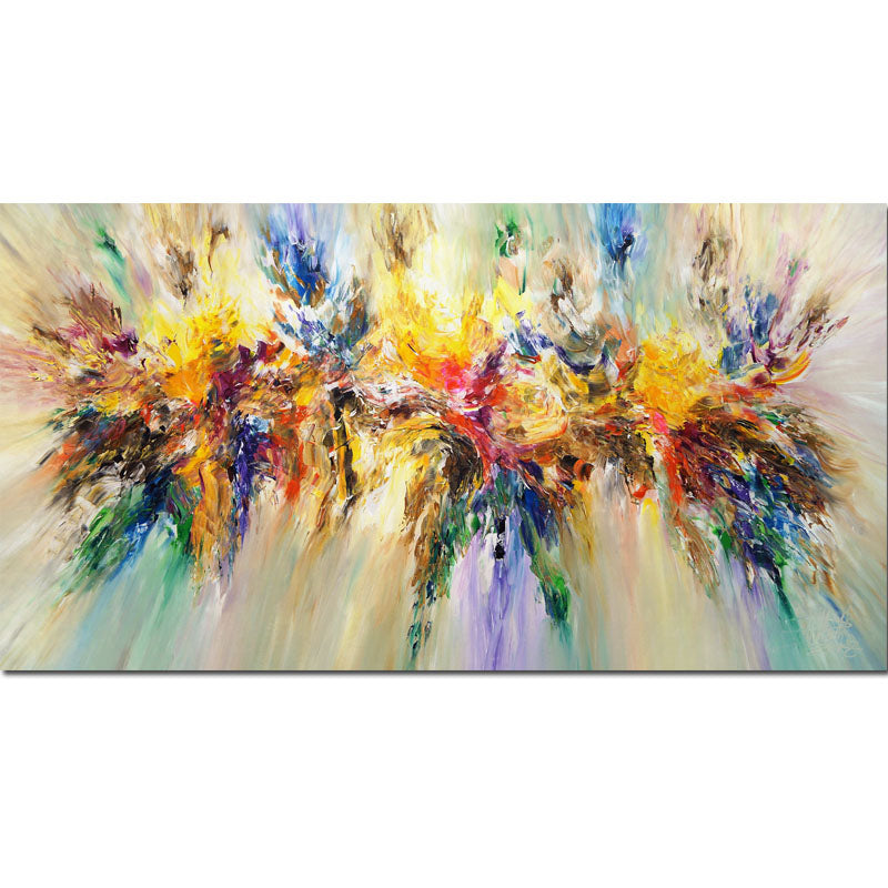 Custom Inkjet Canvas Painting with Framed Triptych Wall Art