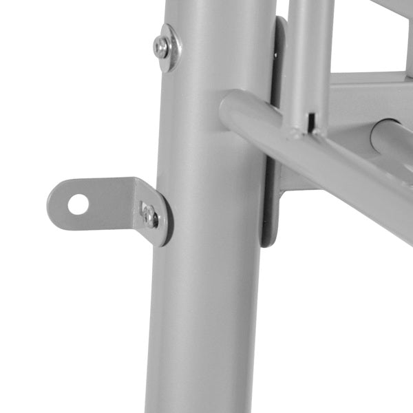 Iron Bed Bunk With Ladder For Kids Twin Size Gray