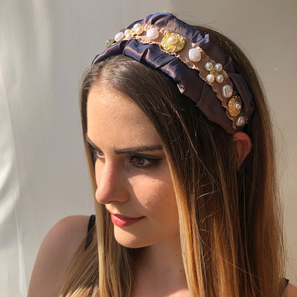 Retro Pearl Press Hair Headband