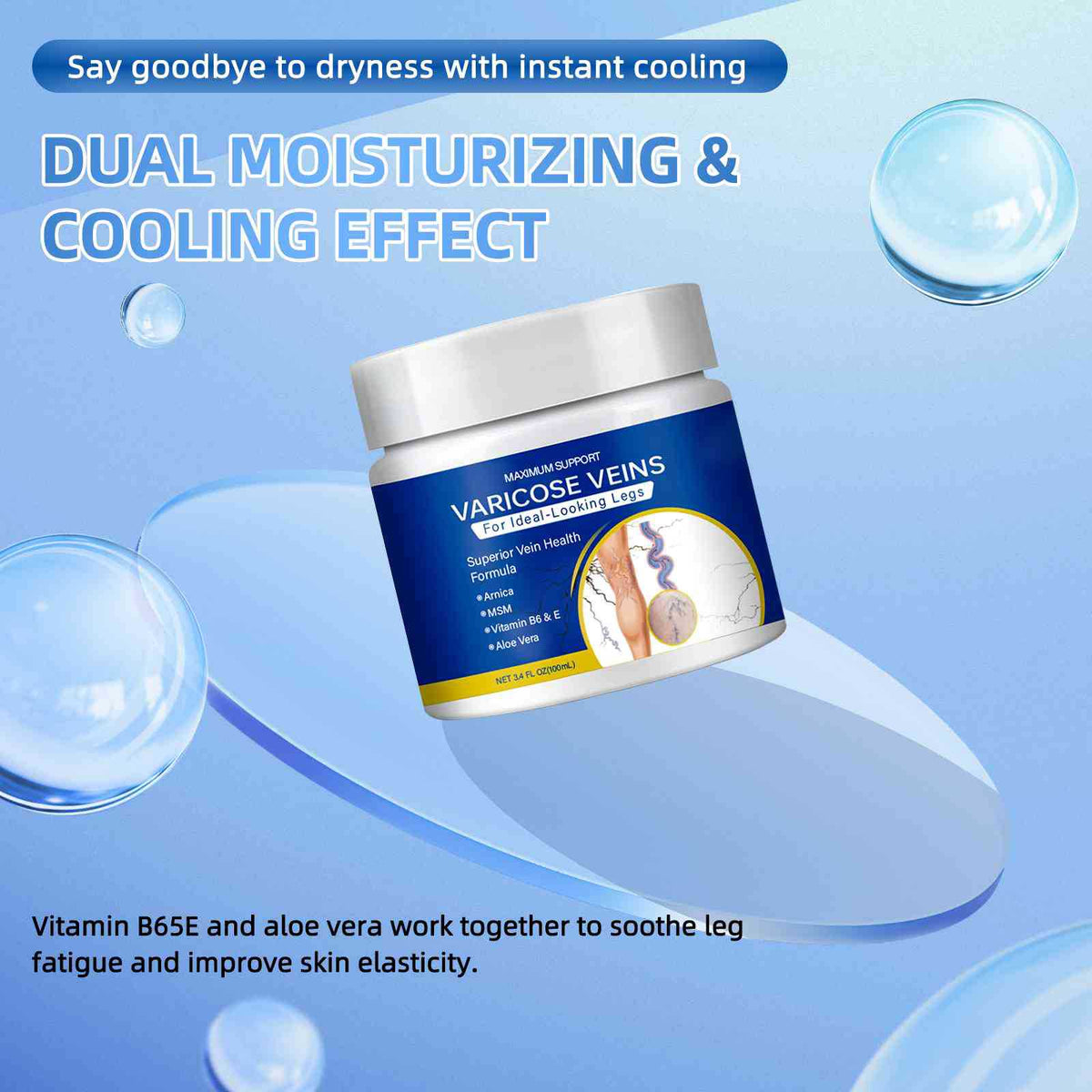 Leg Vein Relaxation Cream - Body Care for Meridian and Vein Relief 100ml