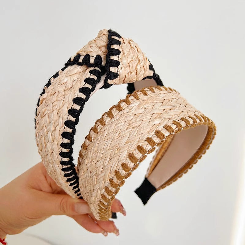 Bamboo Woven Wide Brim Hair Band – Bohemian Style
