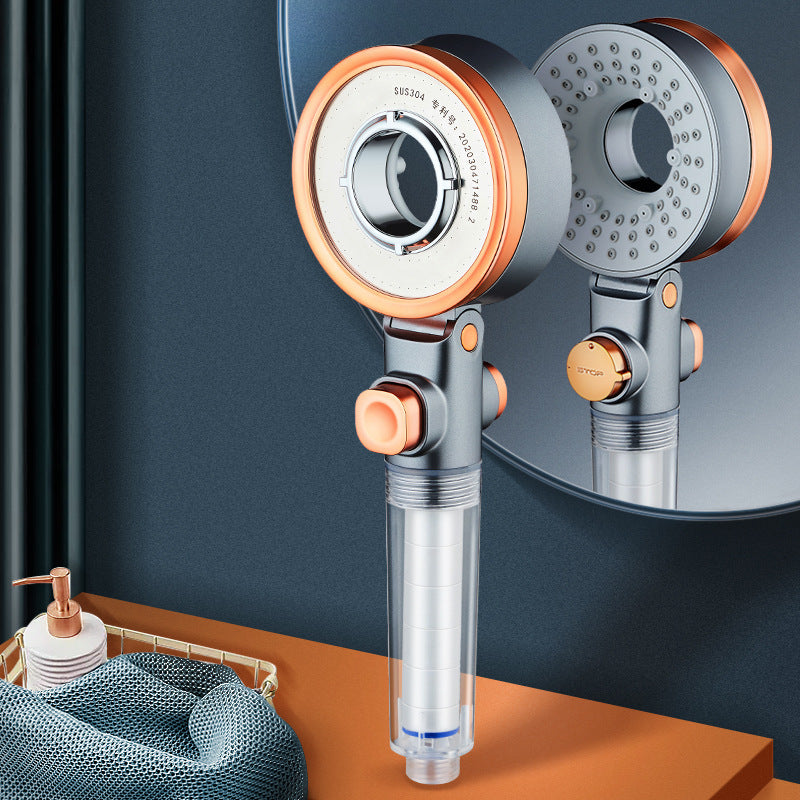 Pressurized Water Shower Head with Dechlorination Filter for Skin Care and Beauty