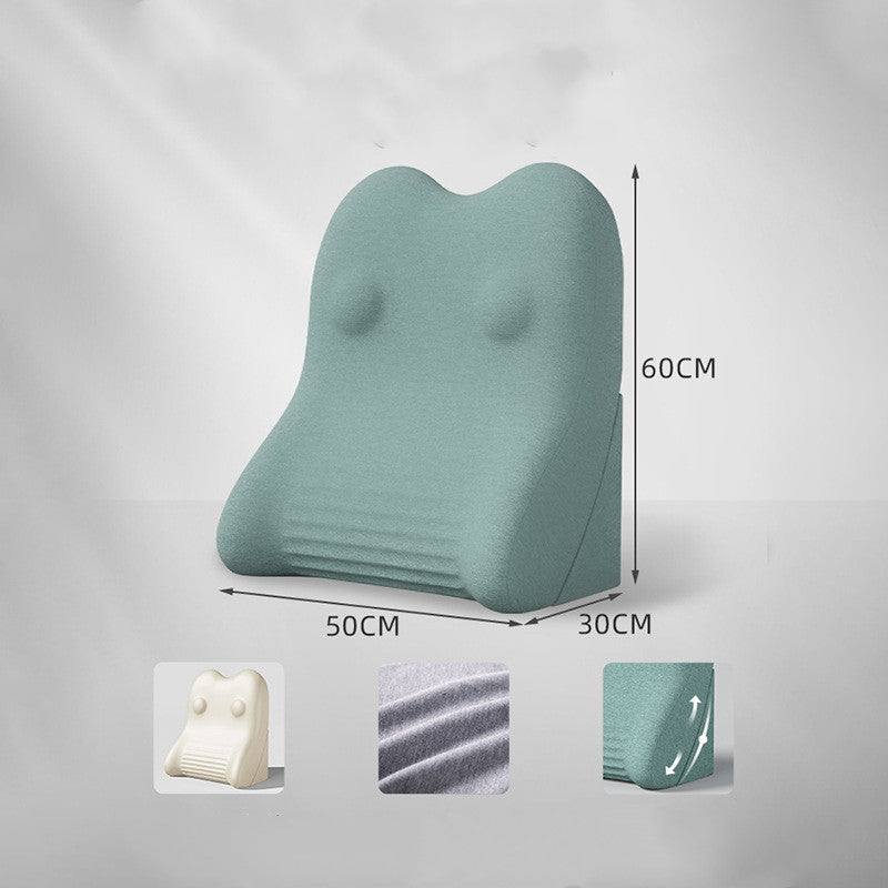 Back Support Cushion for Elderly with Adjustable Slope - Memory Foam Lumbar Pillow