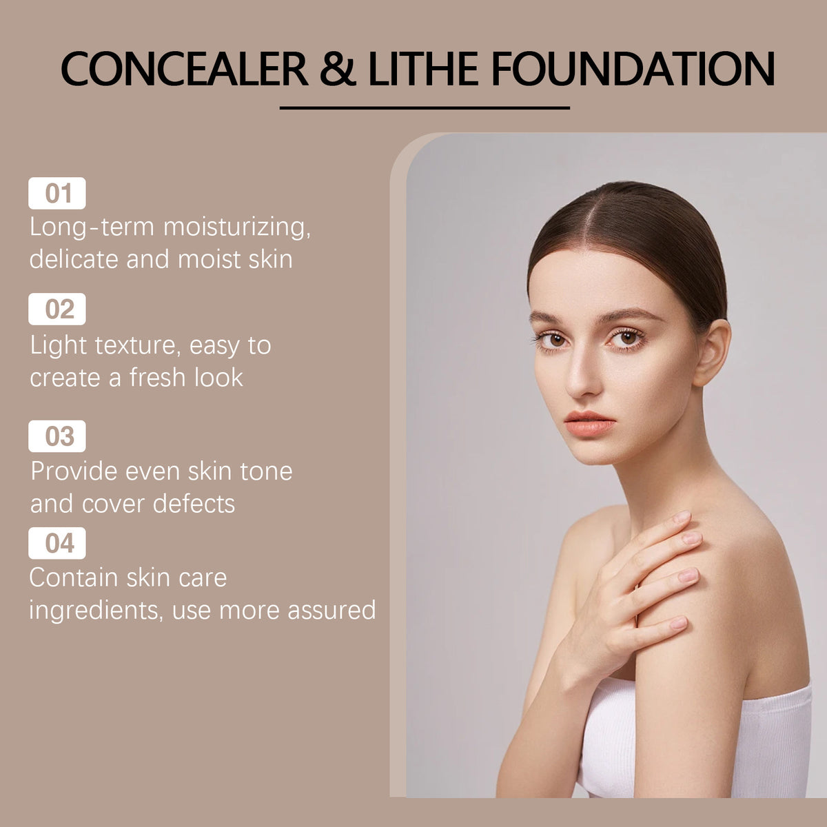 Long Lasting Moisturizing Liquid Foundation for Face Makeup 50g
