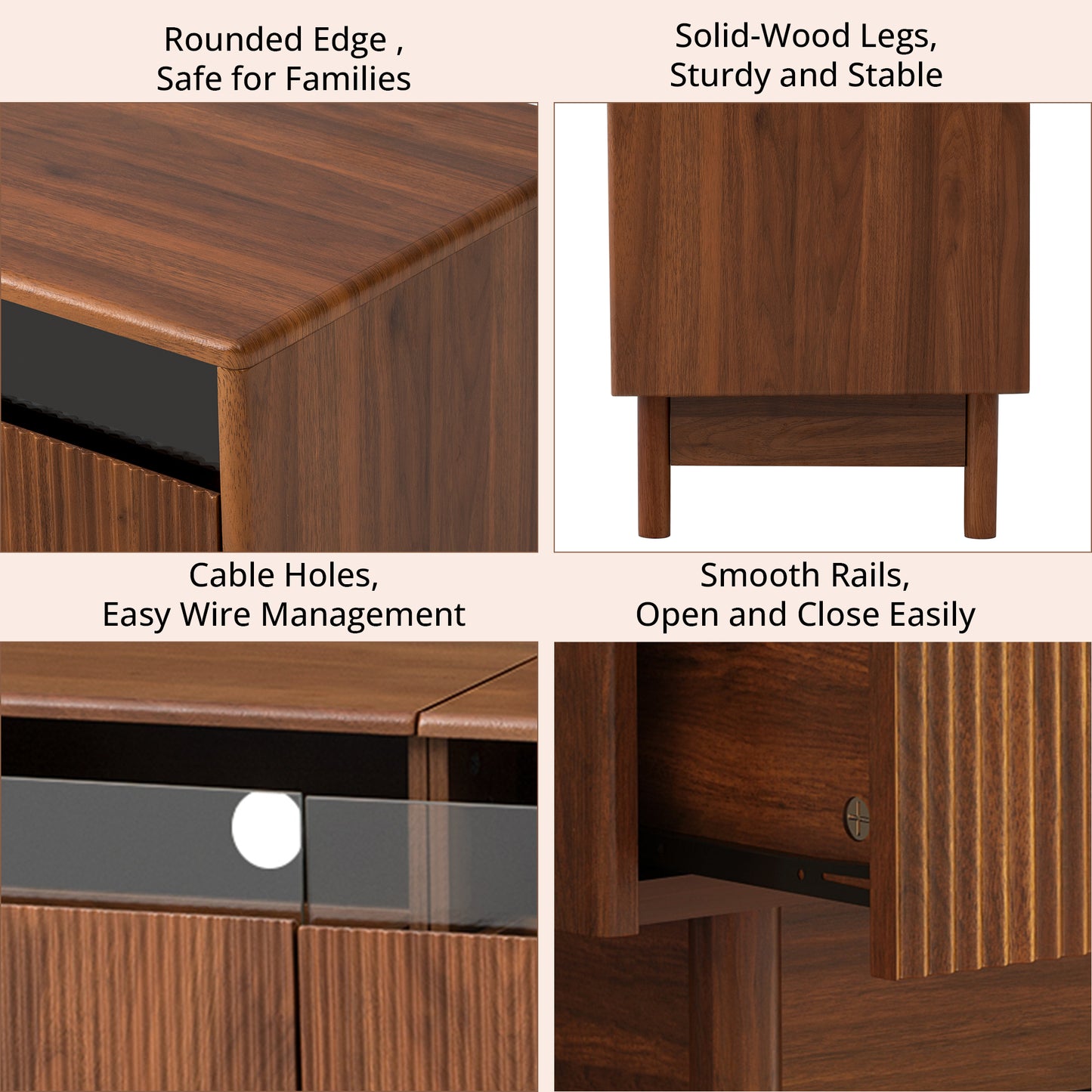 78-Inch TV Stand for Living Room - Modern Entertainment Center