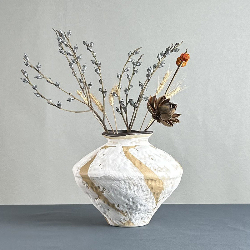 Ceramic Vase Decoration - Short & Tall Wabi Sabi Style Glazed Stoneware
