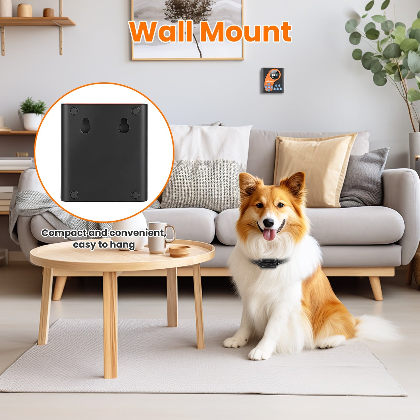 Wireless Dog Fence System with Training Collar, Waterproof, Adjustable Range 722FT