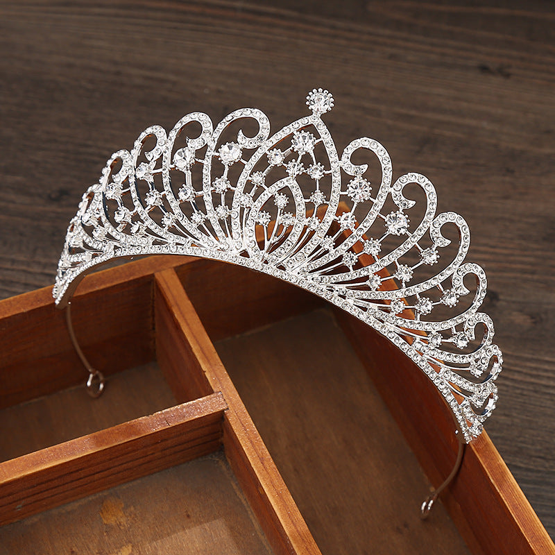 Alloy Rhinestone Crown Headband - Multiple Colors