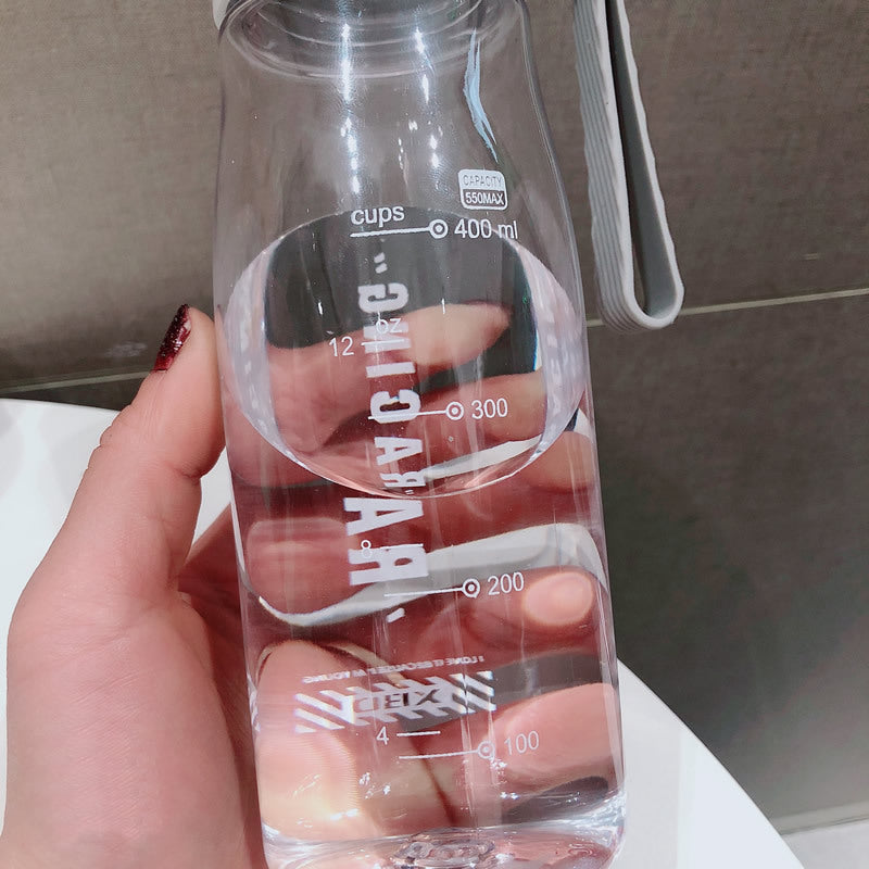 Portable Plastic Water Bottle with Leak-Proof Lid for Sports and School - 550ml/650ml
