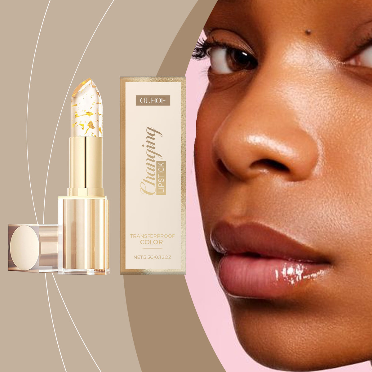 Color-Changing Nourishing Lipstick - Gold Leaf