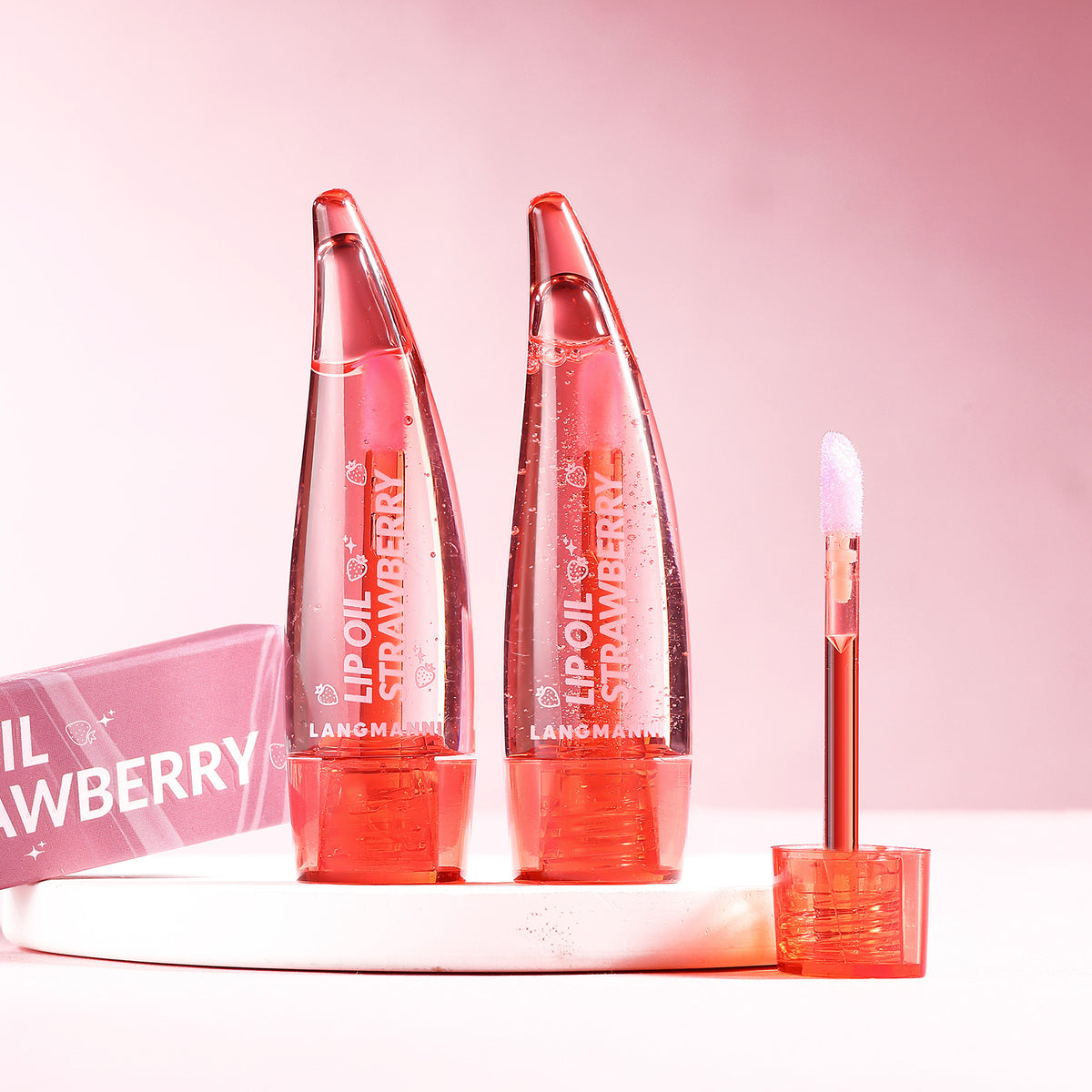 Strawberry Flavor Aloe Lip Gloss - Nourishing Moisturizing Lip Shine