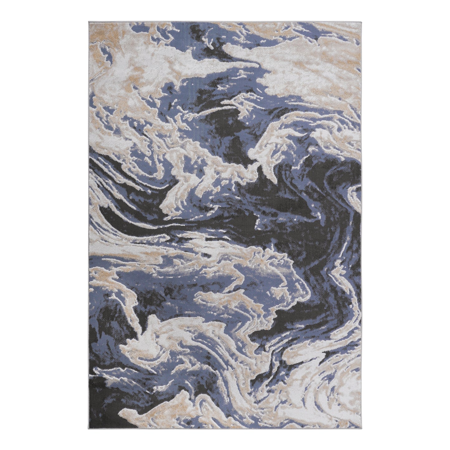 PAYAS 8X10 L.Blue Abstract Area Rug
