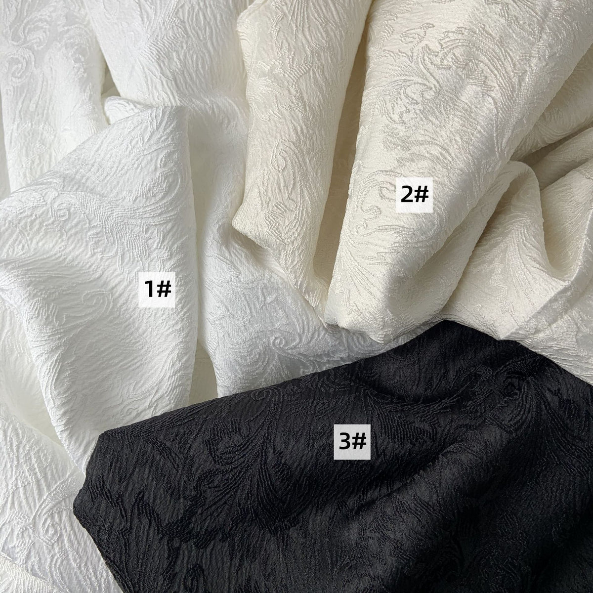 Embossed Silk Jacquard Fabric for Sewing and Upholstery - 145cm Wide